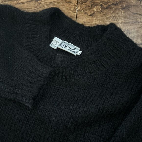Vintage Rafaella Women’s S Black Mohair & Wool Blend Pullover Sweater - Picture 1 of 6